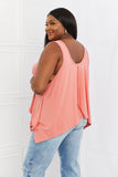 Zenana Feel The Sun Full Size Shark Bite Hem Top - ONLINE ONLY 2-10 DAY SHIPPING