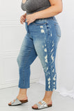 Judy Blue Laila Full Size Straight Leg Distressed Jeans- ONLINE ONLY 2-10 DAY SHIPPING