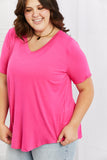 Zenana Everyday Full Size Loose Fit V-Neck Top - ONLINE ONLY 2-10 DAY SHIPPING