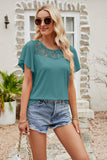 Spliced Lace Flutter Sleeve Top- ONLINE ONLY 2-10 DAY SHIPPING