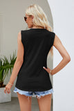 Contrast V-Neck Eyelet Tank- ONLINE ONLY 2-10 DAY SHIPPING