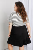 Heimish Full Size Two-Tone Short Sleeve Spliced Dress- ONLINE ONLY 2-10 DAY SHIPPING
