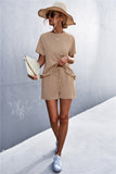 Raglan Sleeve Ruffle Hem Top and Shorts Set with Pockets- ONLINE ONLY 2-10 DAY SHIPPING