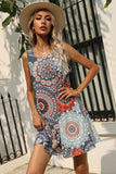 Printed Round Neck Sleeveless Dress with Pockets - ONLINE ONLY 2-7 DAY SHIP