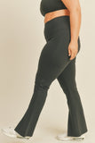 Kimberly C Full Size Slit Flare Leg Pants in Black- ONLINE ONLY 2-10 DAY SHIPPING