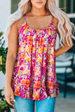 Floral Scoop Neck Ruffle Hem Cami- ONLINE ONLY 2-10 DAY SHIPPING