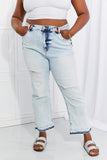RISEN Full Size Camille Acid Wash Crop Straight Jeans - ONLINE ONLY 2-10 DAY SHIPPING