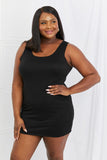 Celeste All Day Full Size Scoop Neck Tank Top/Dress in Black- ONLINE ONLY- 2-7 DAY SHIPPING