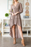 Frill Trill Flounce Sleeve High-Low Dress- ONLINE ONLY 2-10 DAY SHIPPING