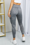Rae Mode Full Size Heathered Wide Waistband Yoga Leggings- ONLINE ONLY 2-10 DAY SHIPPING