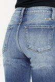 Kancan High Waist Distressed Hem Detail Cropped Straight Jeans - ONLINE ONLY
