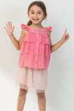 ODDI Girls Buttoned Ruffled Top- ONLINE ONLY 2-10 DAY SHIPPING