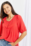 Culture Code Full Size Fresh From The Garden Button Yoke Top - ONLINE ONLY 2-10 DAY SHIPPING