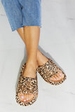 MMShoes Arms Around Me Open Toe Slide in Leopard- ONLINE ONLY 2-10 DAY SHIPPING
