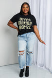 mineB Full Size Leopard Lightning Graphic Tee in Black- ONLINE ONLY 2-10 DAY SHIPPING