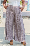 GeeGee In The Works Plus Size Printed Wide Leg Pants - ONLINE ONLY 2-10 DAY SHIPPING