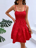 Textured Spaghetti Strap Cutout Dress- ONLINE ONLY 2-10 DAY SHIPPING