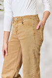 RISEN Full Size Fringe Hem Wide Leg Jeans - ONLINE ONLY