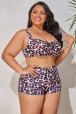 Plus Size Drawstring Detail Two-Piece Swimsuit- ONLINE ONLY 2-10 DAY SHIPPING