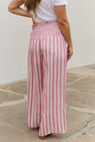 HEYSON Full Size Wide Leg Striped Palazzo Pants- ONLINE ONLY 2-10 DAY SHIPPING