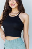 Ninexis Everyday Staple Soft Modal Short Strap Ribbed Tank Top in Black- ONLINE ONLY 2-7 DAY SHIPPING