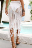 Fringe Hem Drawstring Waist Openwork Skirt- ONLINE ONLY 2-10 DAY SHIPPING