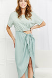 HEYSON Make It Work Cut-Out Midi Dress in Mint- ONLINE ONLY- 2-7 DAY SHIPPING