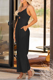 Smocked Spaghetti Strap Wide Leg Jumpsuit - ONLINE ONLY 2-7 DAY SHIP