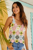 Multicolored Scoop Neck Sleeveless Top- ONLINE ONLY 2-10 DAY SHIPPING