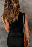 Notched Neck Ribbed Tank Top- ONLINE ONLY- 2-7 DAY SHIPPING