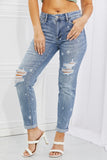 Judy Blue Sarah Full Size Star Pattern Boyfriend Jeans - ONLINE ONLY 2-7 DAY SHIP