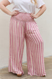 HEYSON Full Size Wide Leg Striped Palazzo Pants- ONLINE ONLY 2-10 DAY SHIPPING