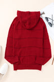 Zip-Up Raglan Sleeve Openwork Hooded Cardigan- ONLINE ONLY 2-10 DAY SHIPPING
