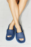 MMShoes Arms Around Me Open Toe Slide in Navy- ONLINE ONLY 2-10 DAY SHIPPING