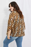 Melody Wild Muse Full Size Animal Print Kimono in Camel - ONLINE ONLY 2-10 DAY SHIPPING