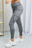 Rae Mode Full Size Heathered Wide Waistband Yoga Leggings- ONLINE ONLY 2-10 DAY SHIPPING