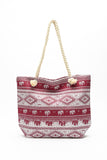 Justin Taylor Printed Tote with Rope Handles- ONLINE ONLY 2-7 DAY SHIPPING