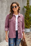 Corduroy Long Sleeve Button-Up Shirt Jacket- ONLINE ONLY 2-10 DAY SHIPPING