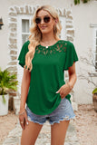 Spliced Lace Flutter Sleeve Top- ONLINE ONLY 2-10 DAY SHIPPING