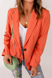 One-Button Padded-Shoulder Blazer- ONLINE ONLY 2-10 DAY SHIPPING