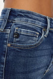 Kancan Full Size Cat's Whiskers Button Fly Denim Shorts - ONLINE ONLY