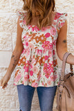 Floral Square Neck Babydoll Top- ONLINE ONLY- 2-7 DAY SHIPPING
