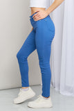 YMI Jeanswear Kate Hyper-Stretch Full Size Mid-Rise Skinny Jeans in Electric Blue- ONLINE ONLY 2-10 DAY SHIPPING