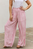 HEYSON Full Size Wide Leg Striped Palazzo Pants- ONLINE ONLY 2-10 DAY SHIPPING