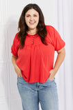 Culture Code Full Size Fresh From The Garden Button Yoke Top - ONLINE ONLY 2-10 DAY SHIPPING