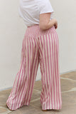 HEYSON Full Size Wide Leg Striped Palazzo Pants- ONLINE ONLY 2-10 DAY SHIPPING