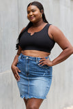 White Birch Full Size Sleeveless Ribbed V-Neck Bralette - ONLINE ONLY 2-10 DAY SHIPPING