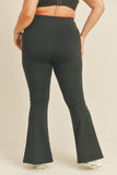 Kimberly C Full Size Slit Flare Leg Pants in Black- ONLINE ONLY 2-10 DAY SHIPPING