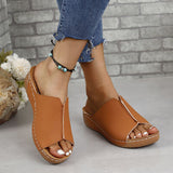 PU Leather Open Toe Sandals - ONLINE ONLY