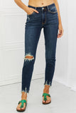Judy Blue Melaney Full Size Mid Rise Distressed Relaxed Fit Jeans - ONLINE ONLY 2-7 DAY SHIP